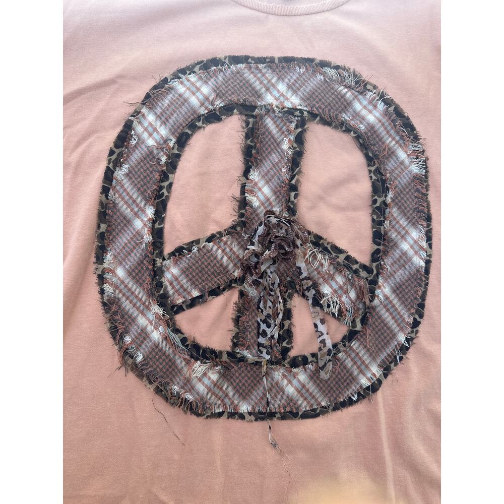 Upcycled Sage + Fig Peach Unique Patchwork Peace … - image 5